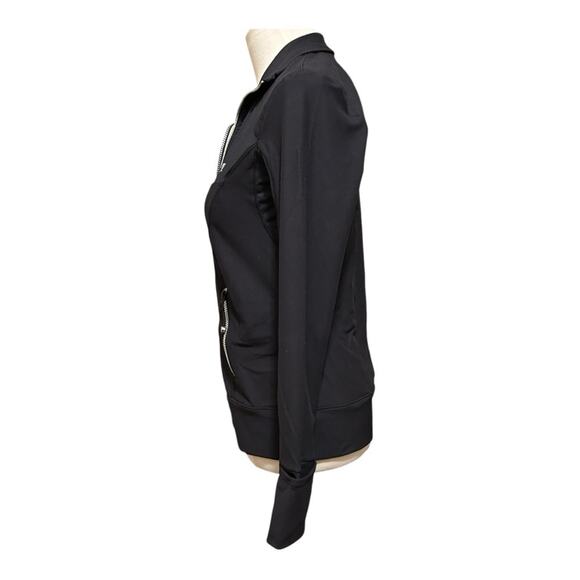 PN Jone Black Women's Sports Jacket Long Sleeve Size 8/Medium Zipper Pockets - Picture 3 of 15